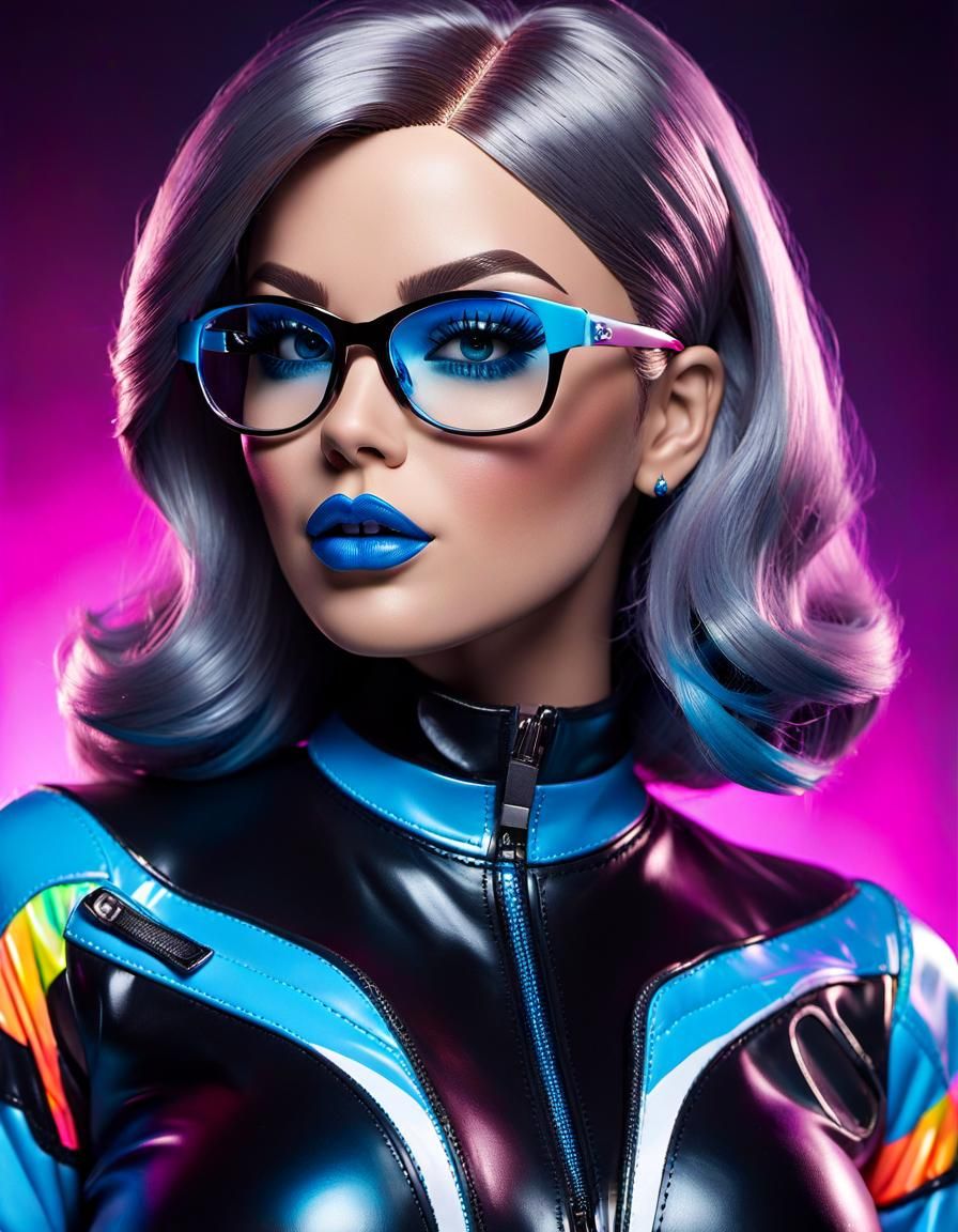 Psychedelic Athlete Portrait in Pop Art Style