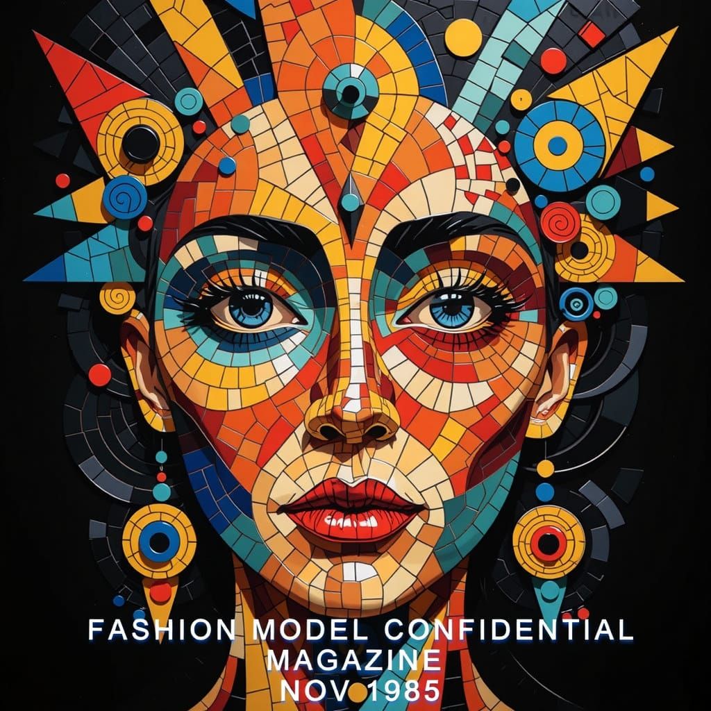 Glamorous Fashion Model on Luxurious Magazine Cover