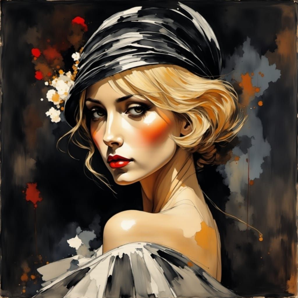 Elegant Art Deco Goddess in 1920s Attire