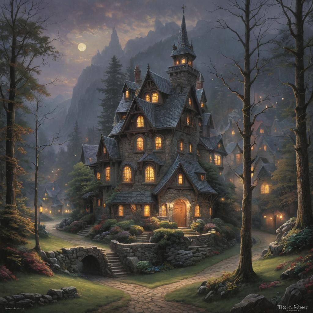 Grimdark Landscape in a Painterly Style