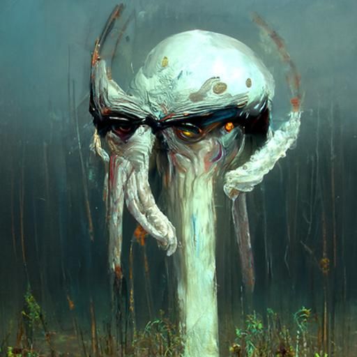 Sinister Squidward Portrait in Fantasy Art Style