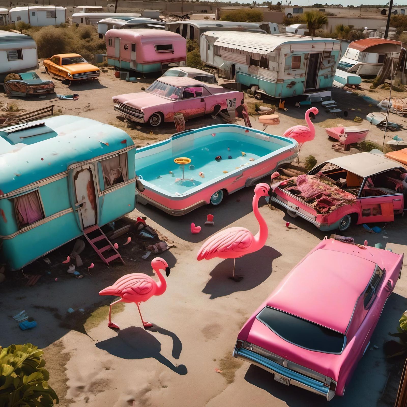 A retro trailer park