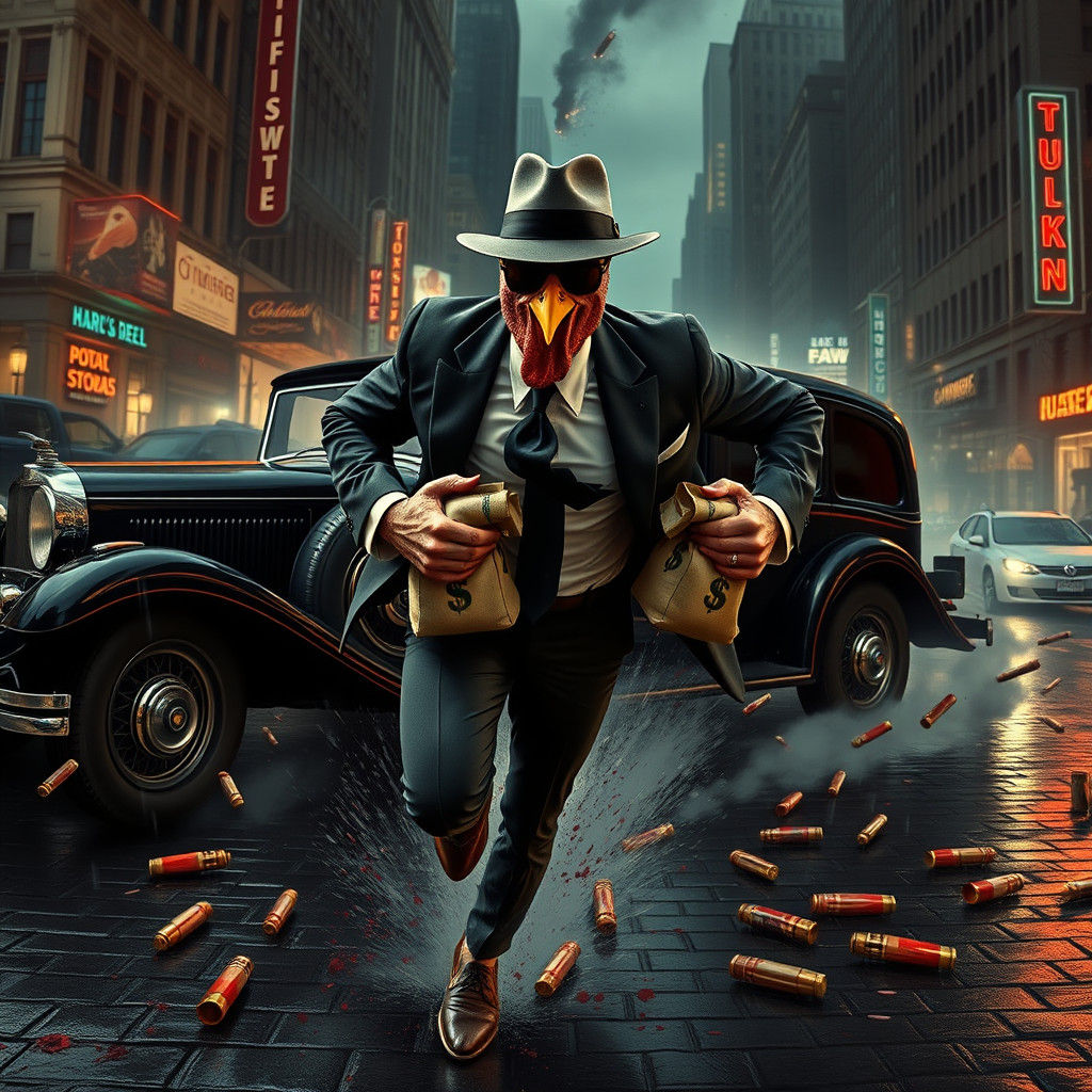 Turkey Gangster Getaway in Film Noir Style