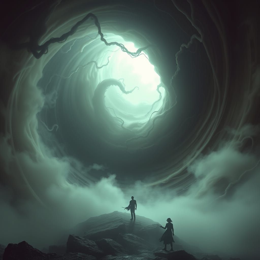 Vortex of Eternal Emptiness in Muted Hues