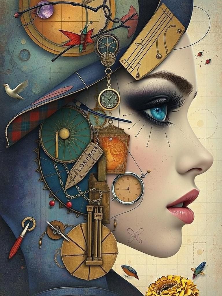 Surreal Portrait of Lost Treasures in Editorial Style