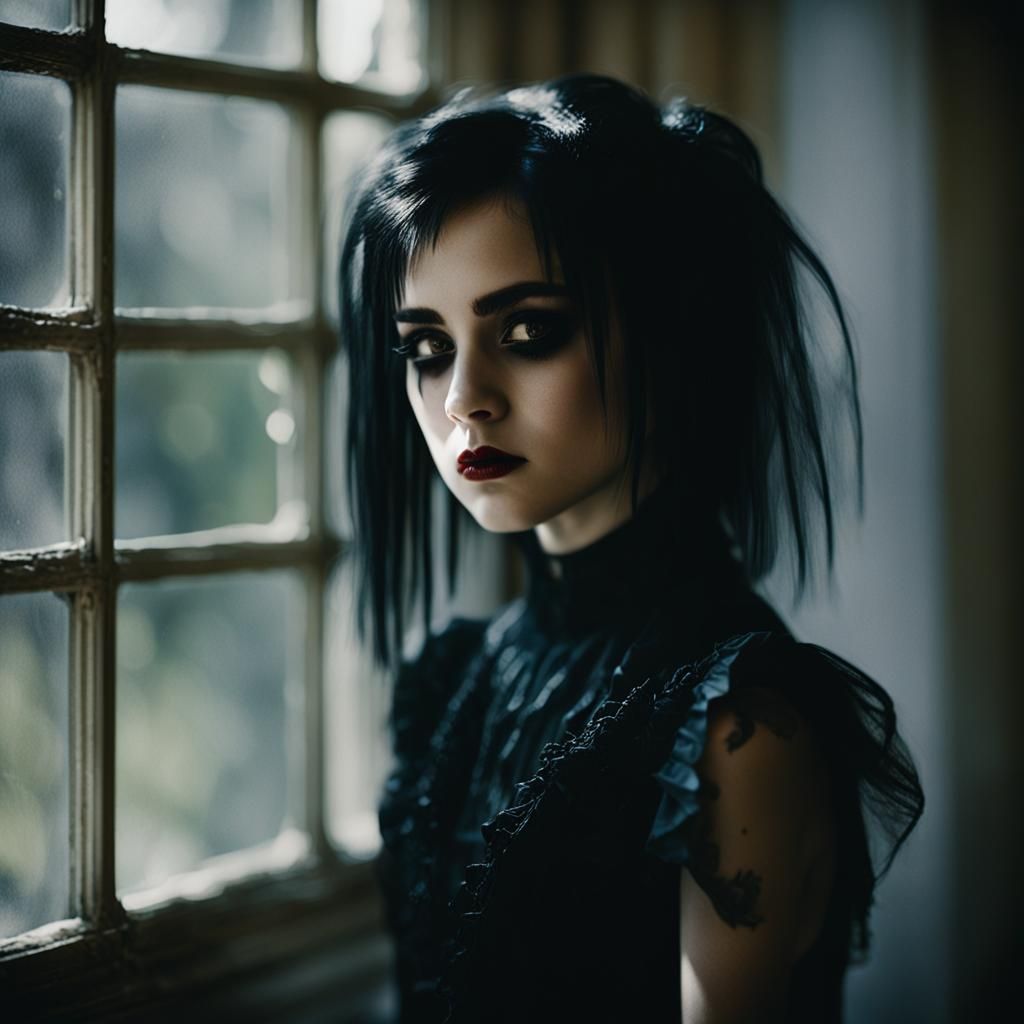 Moody Gothic Portrait of a Young Woman
