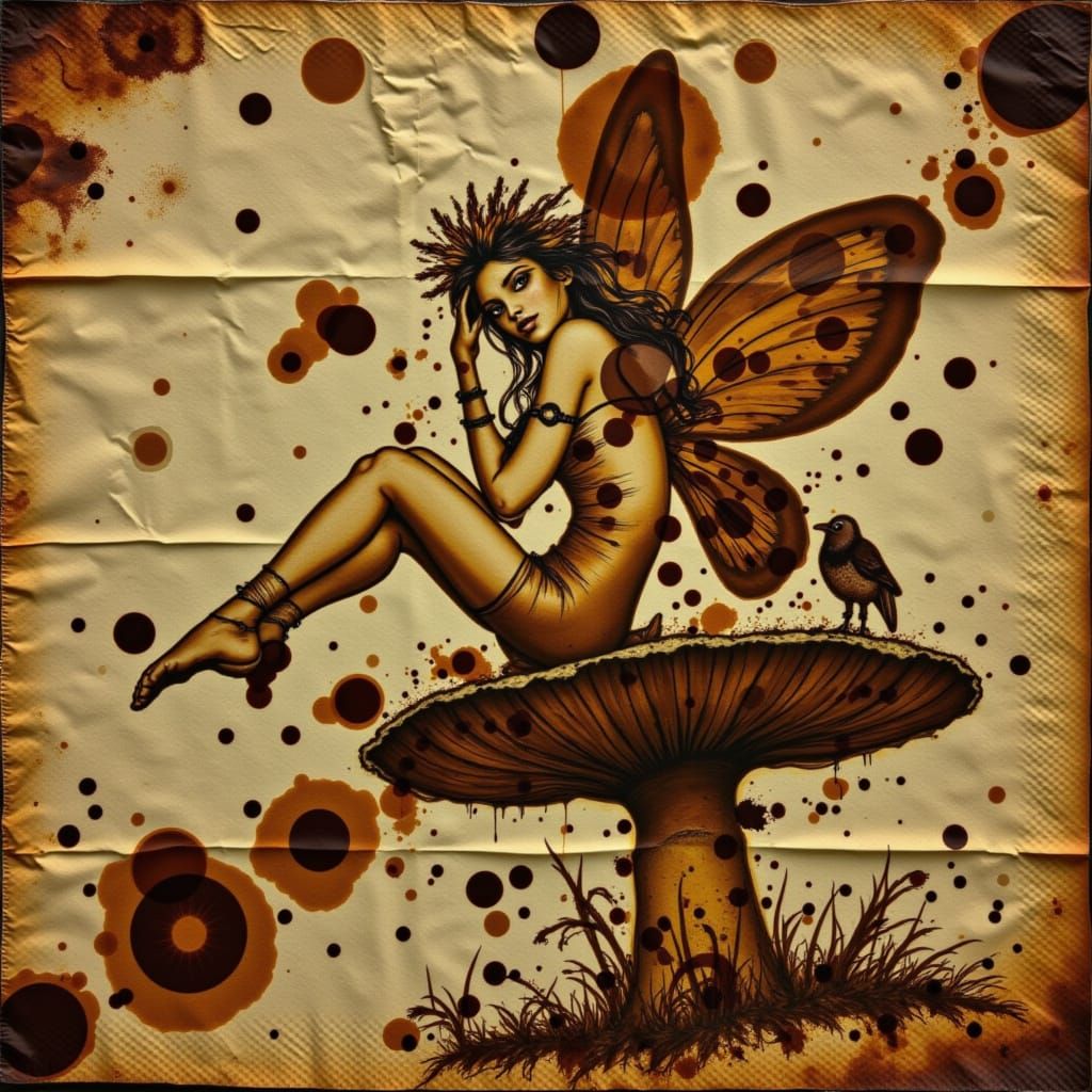 Maximalist Fairy on Coffee Stain Toadstool
