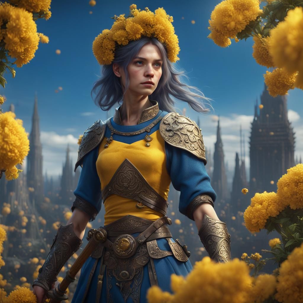 Warrior Girl with Sword: Fantasy Concept Art