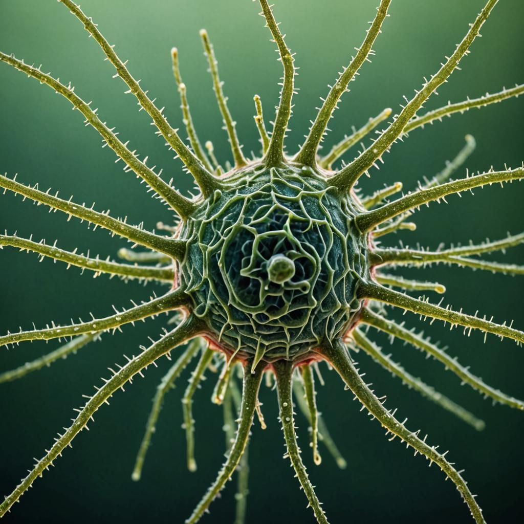 Detailed Macro Photograph of a Germ