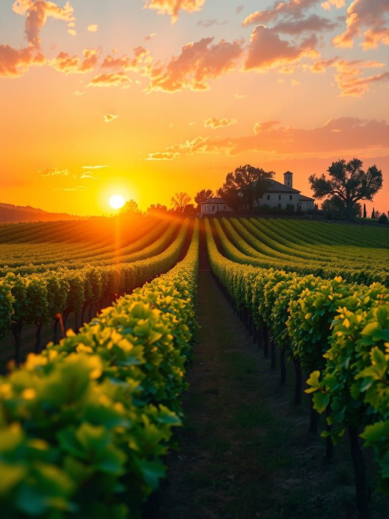 Surreal Provence Landscape in Soft Focus, Inspired by Impres...