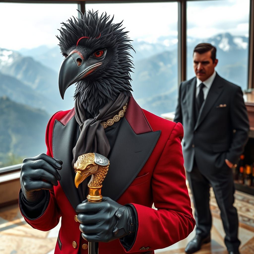 Andean Condor in Mafia Regalia