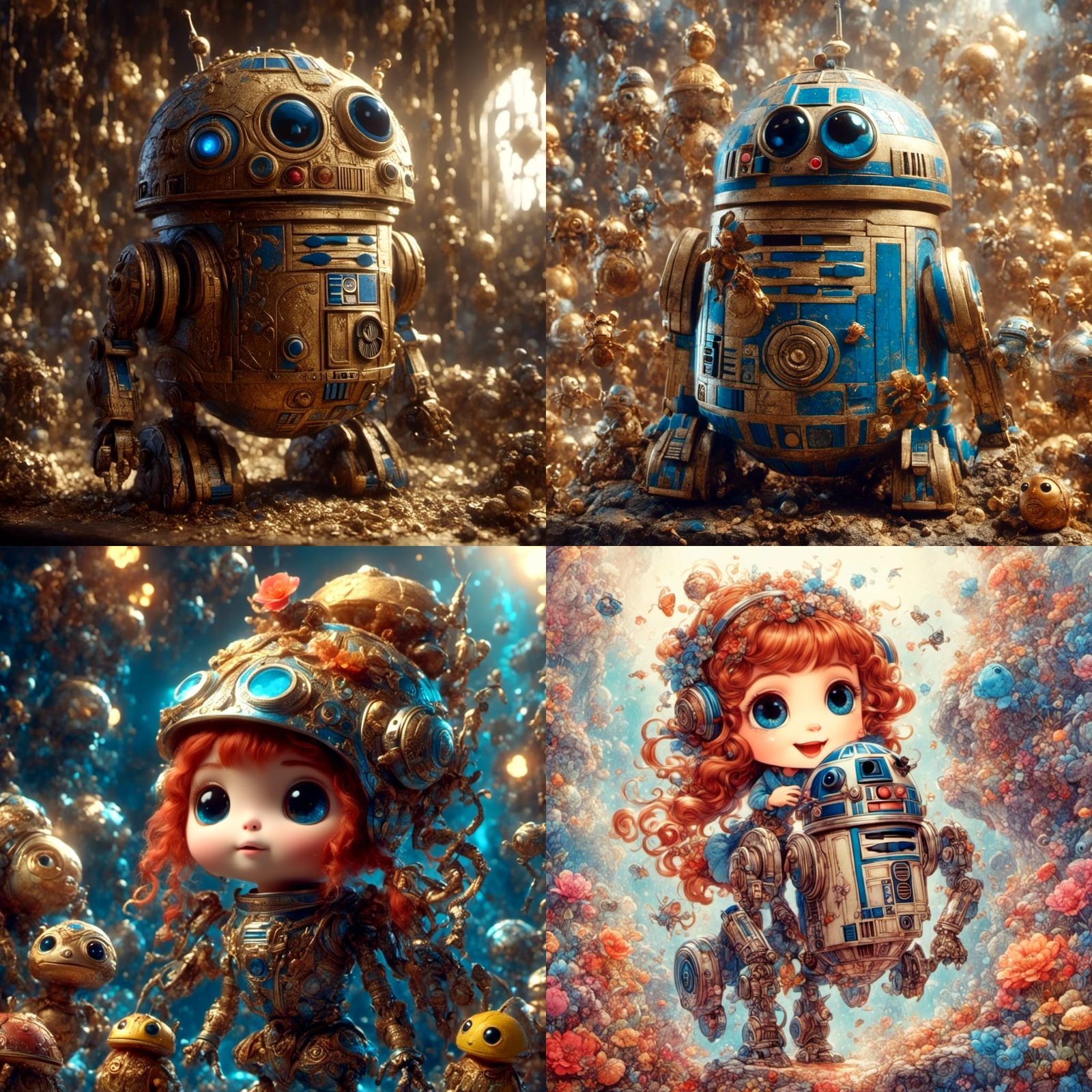 Cute Chibi R2D2 in Hans Arnold Style