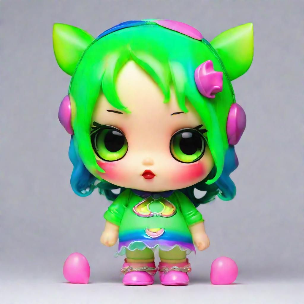 Cute Chibi Doll in Apocalyptic Candy Horror Style