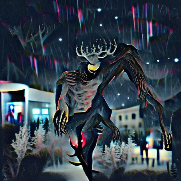 Night Wendigo by Firelight