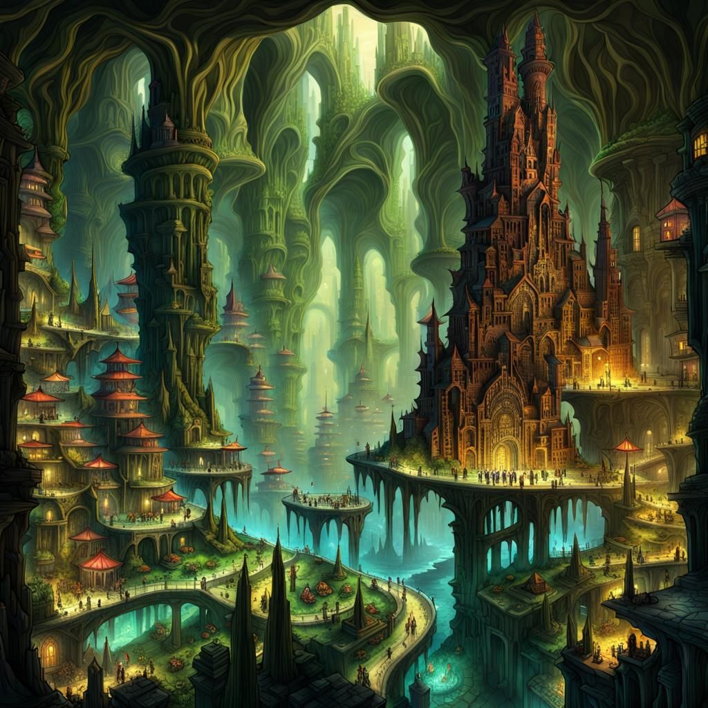 Underground Metropolitan Cityscape