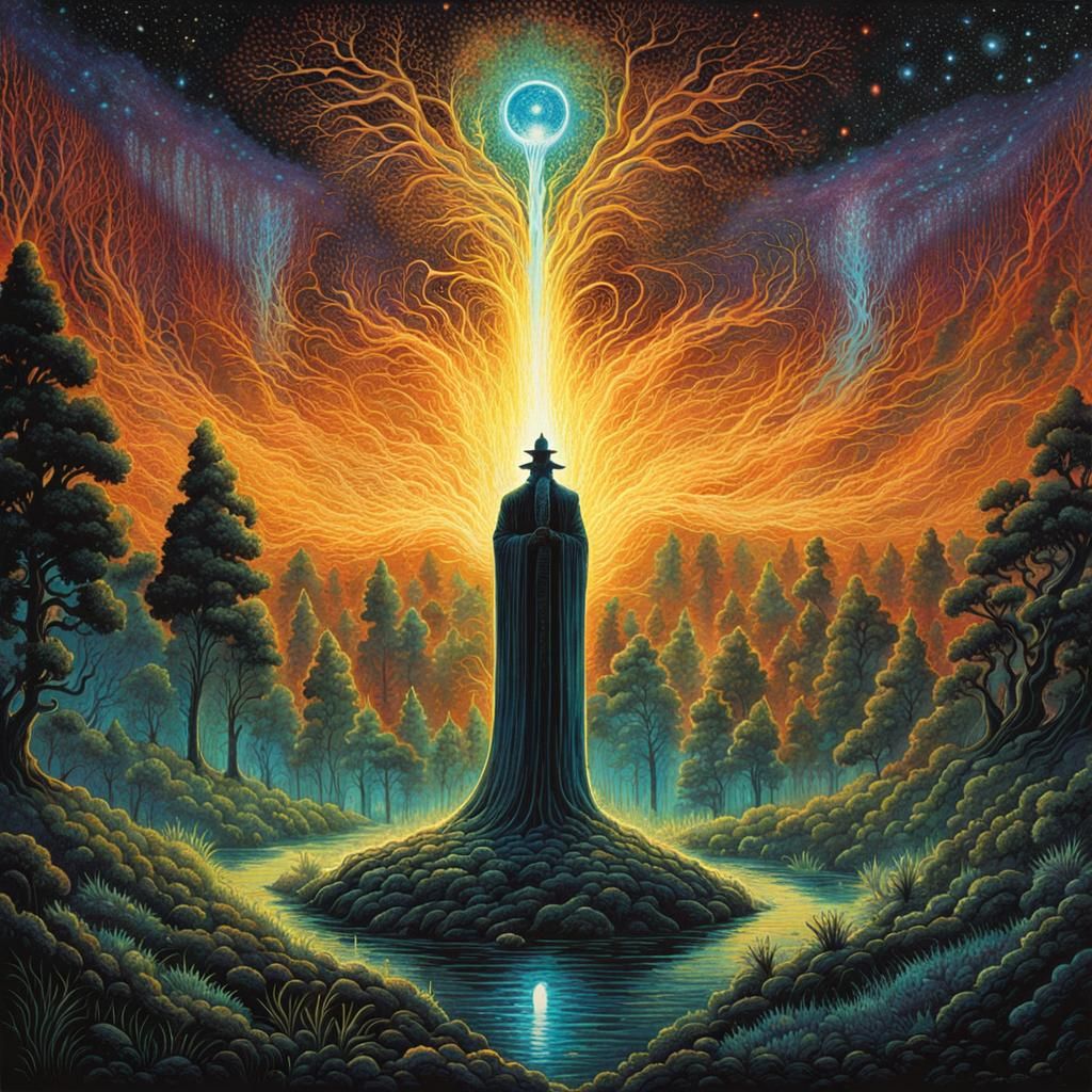 Ethereal Elemental Exhaling Enigma: Cosmic Art