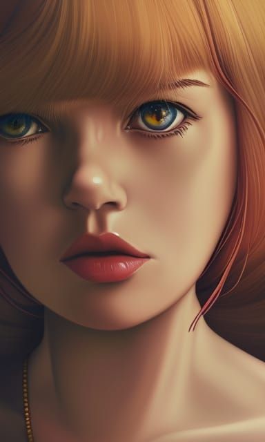 Detailed Portrait of an Older Woman in Manga Style