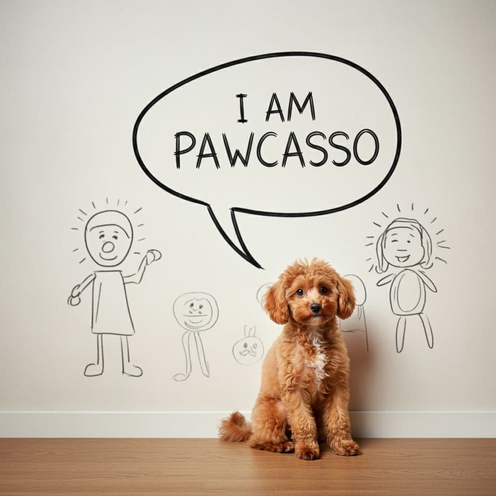 Poodle Graffiti Art: I AM PAWCASSO
