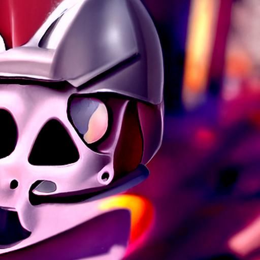 Pixar Style Knight Skull Mask Concept Art
