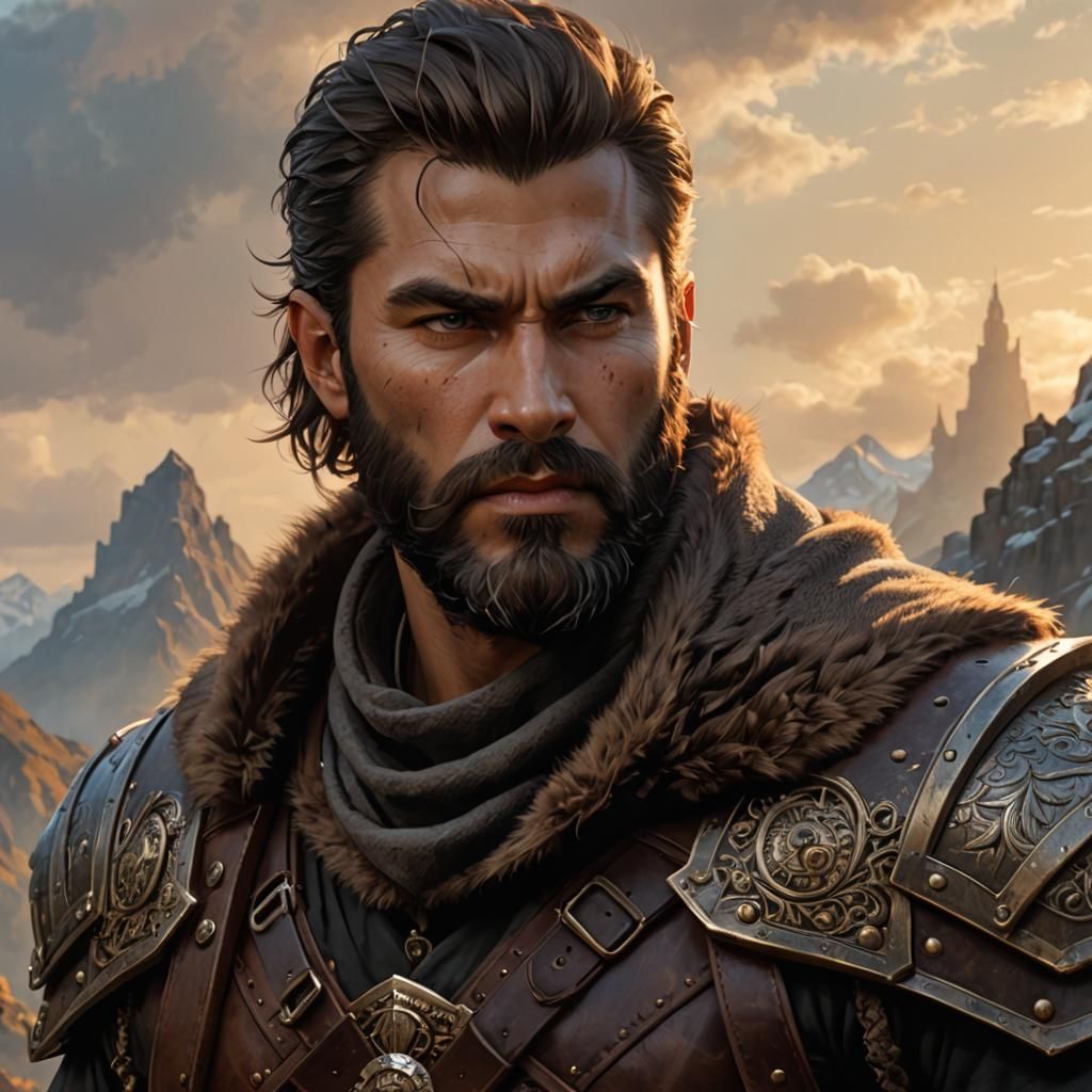 Fantasy Berserker Portrait in Cinematic Lighting