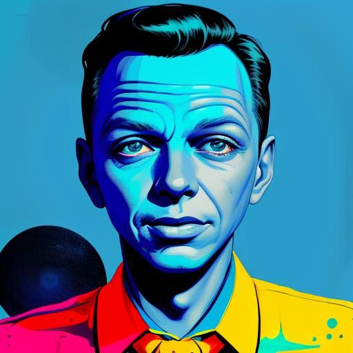 Frank Sinatra Album Cover in Pop Art Style