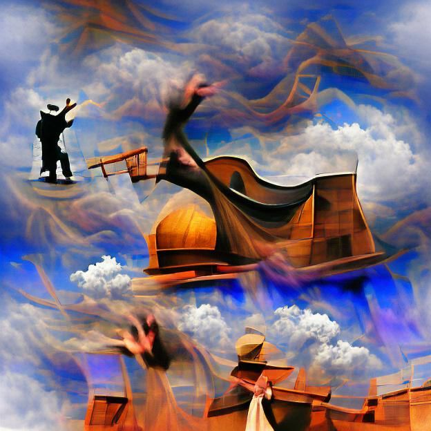 Abstract Surrealist Fiddler on the Roof