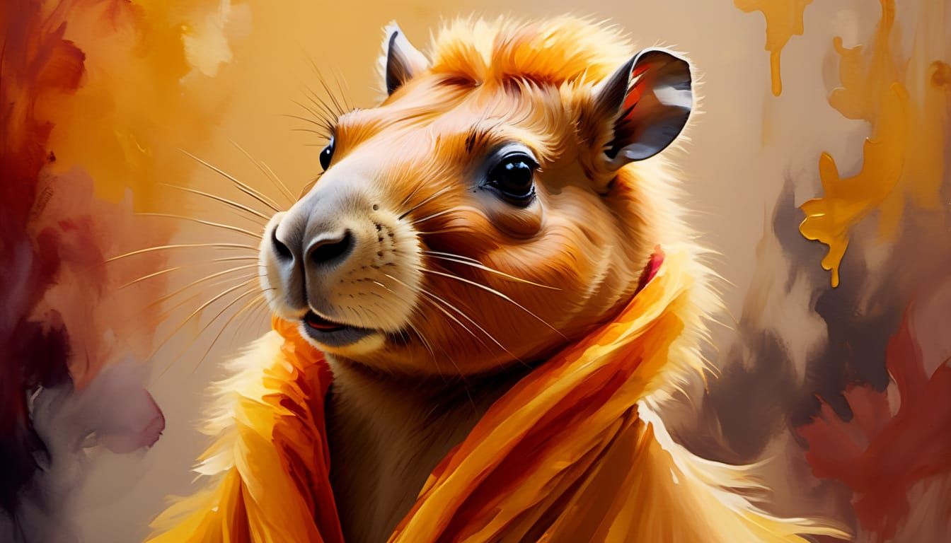 Capybara in Lavish Cabaret Splendor