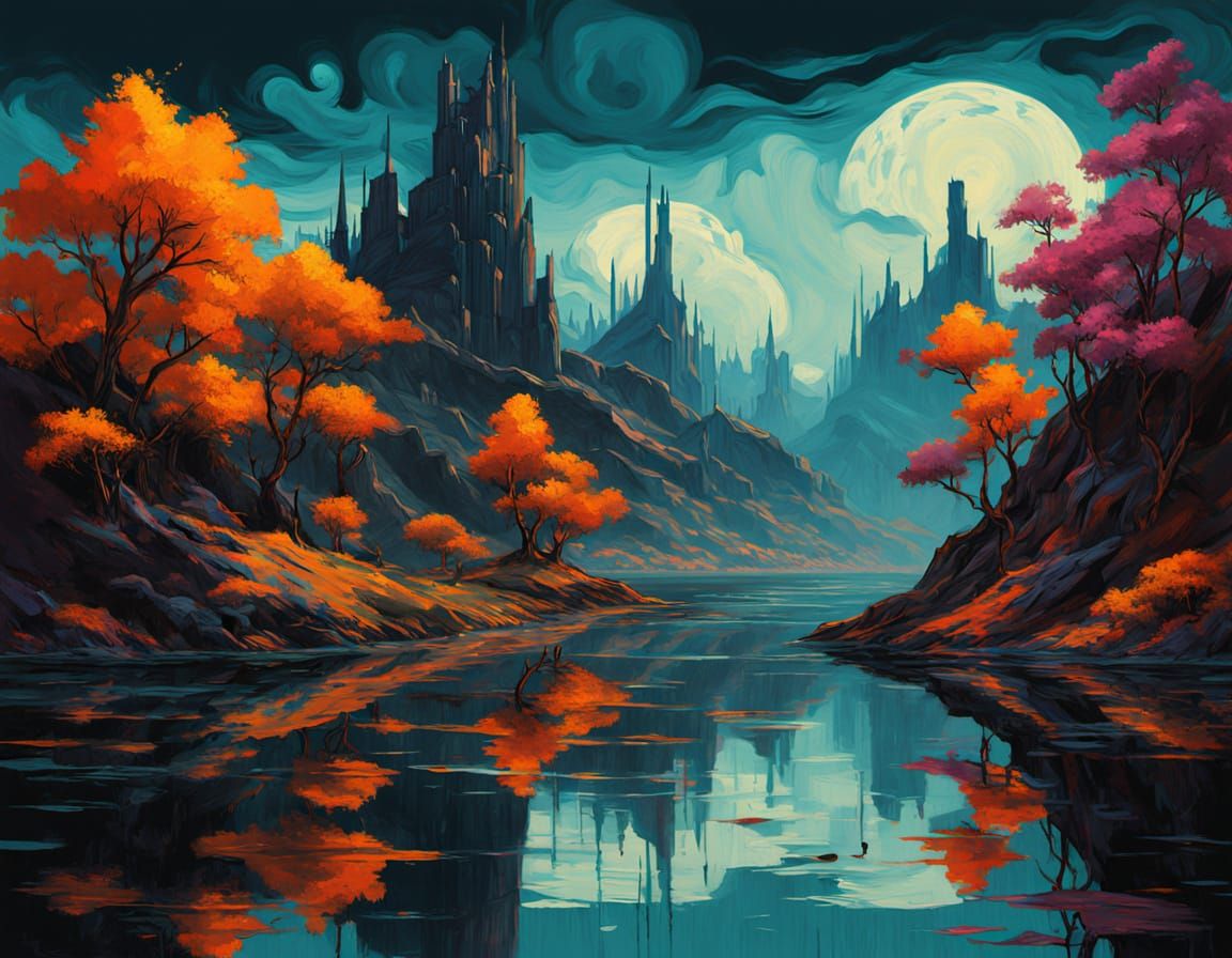 Surreal Renaissance Vision with Glitch Art Distortion