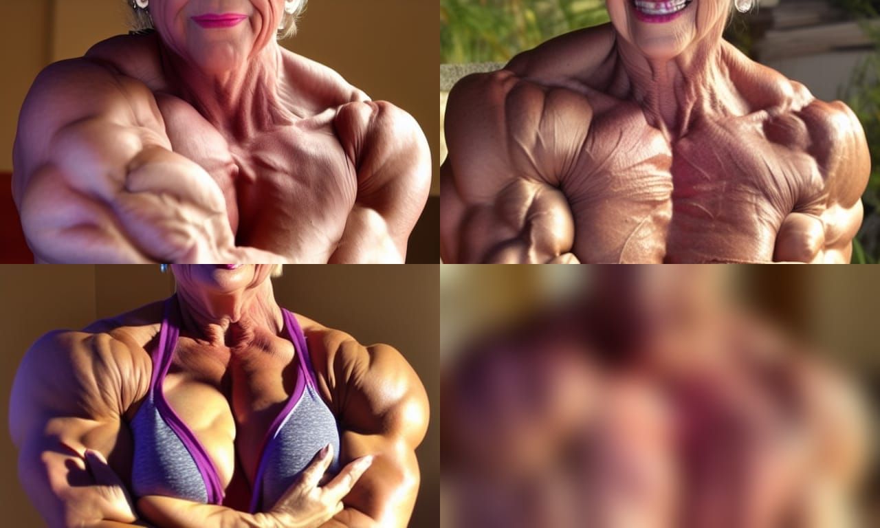 Muscular Bodybuilder Grandma with Ripped Physique