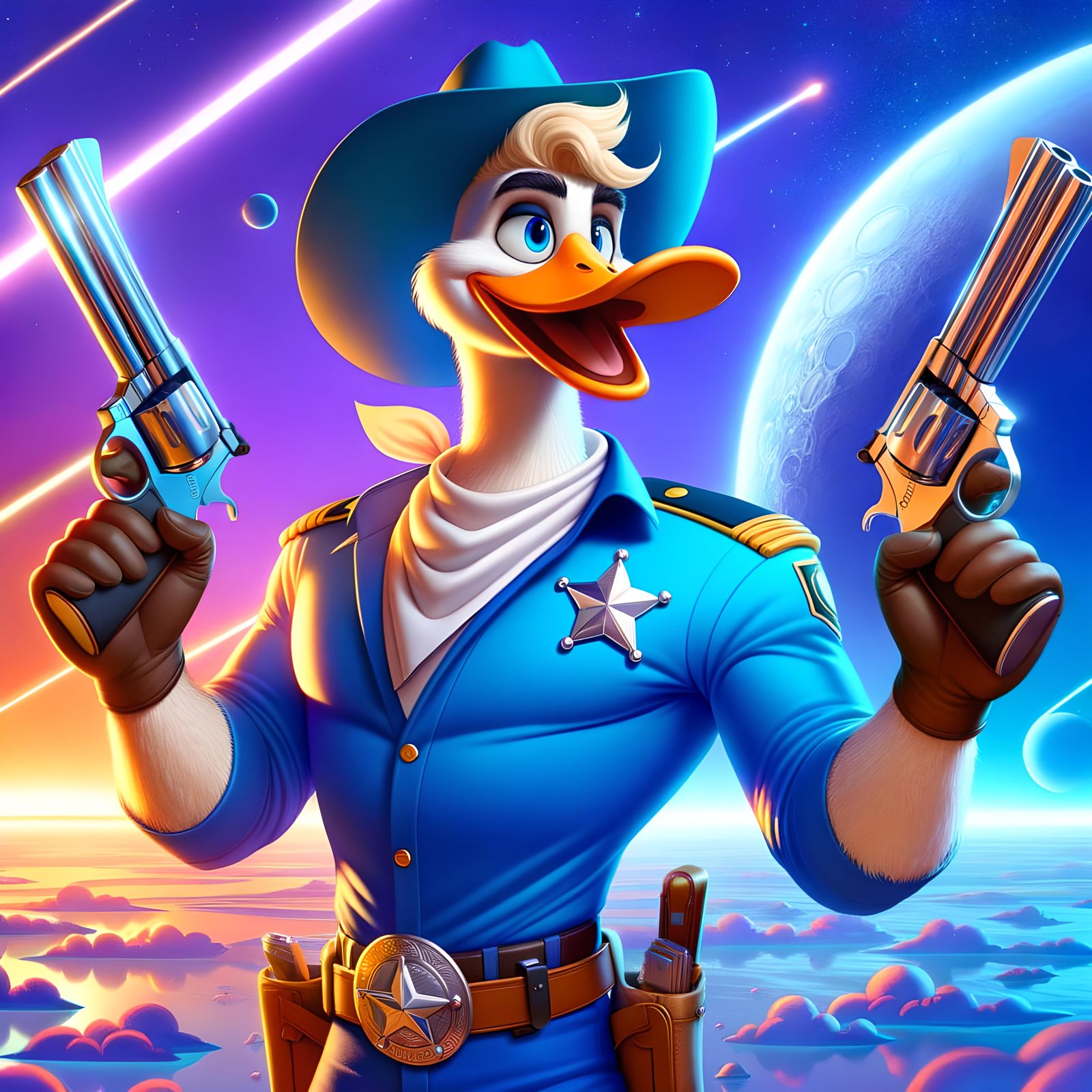 Brave Goose Galaxy Guardian on Alien Planet