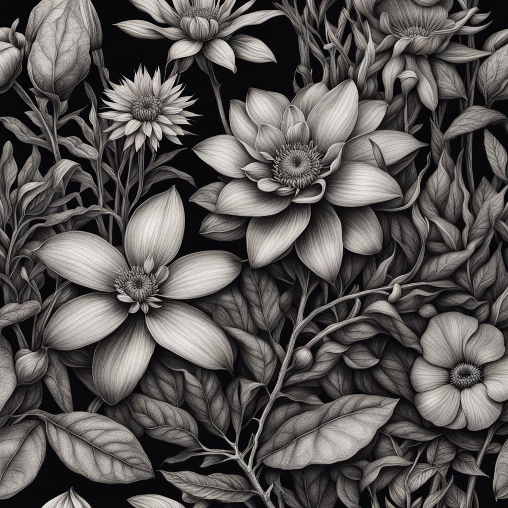 Botanical Ink Drawing
