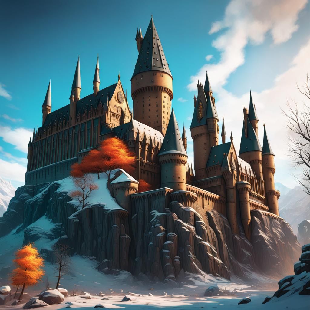 Winter Hogwarts Castle