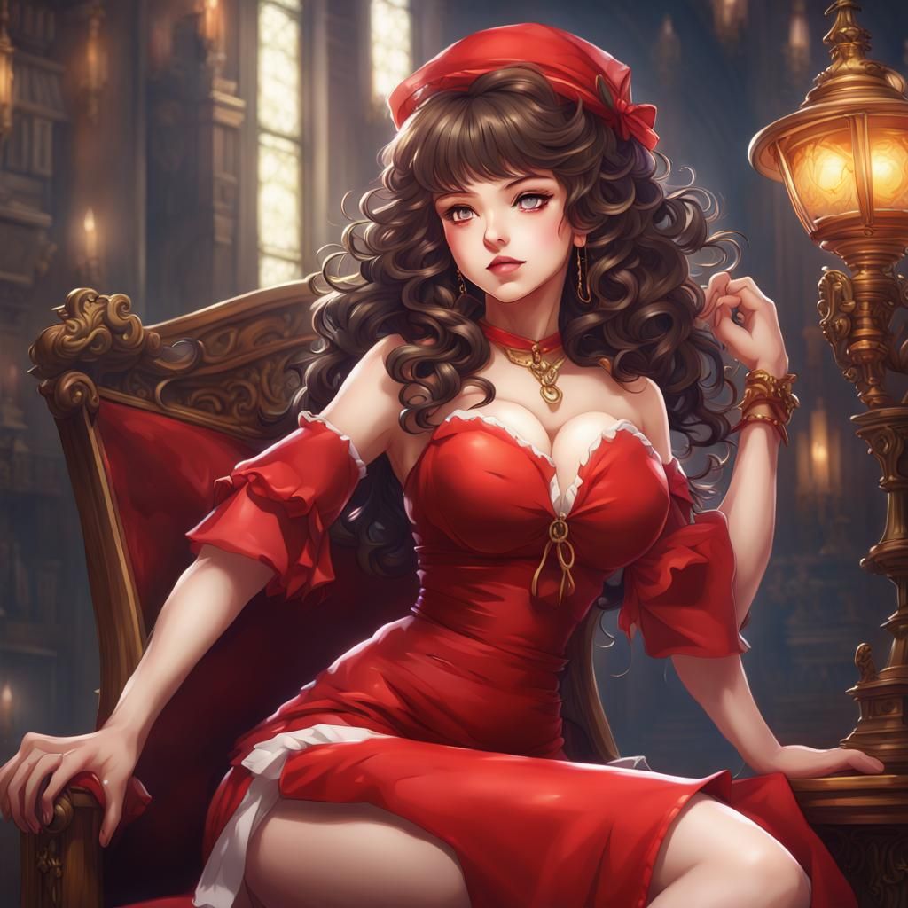Fantasy Mage in Red Dress: Anime Key Visual