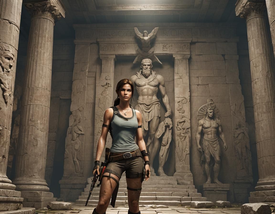 Lara Croft in Ancient Greek Ruins