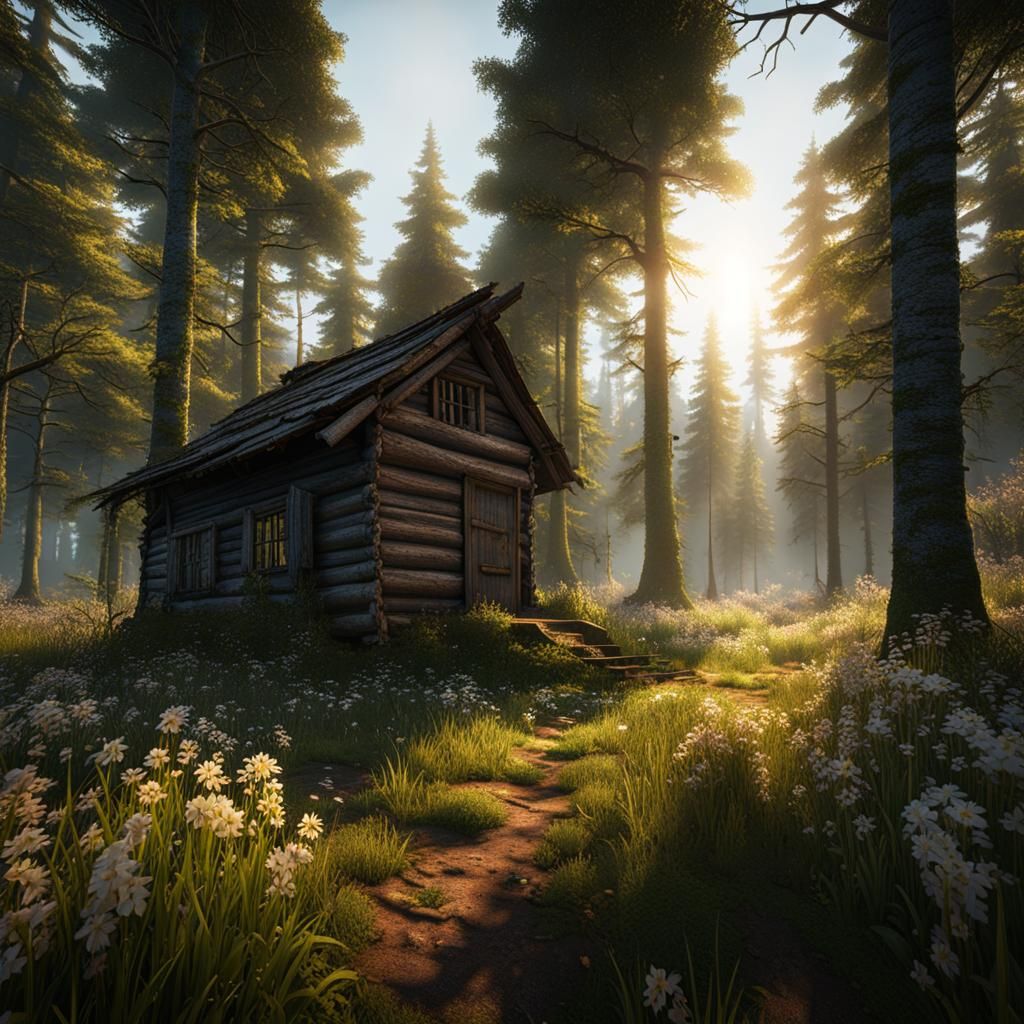 Forest Shack: 3D Game Cinematic Render