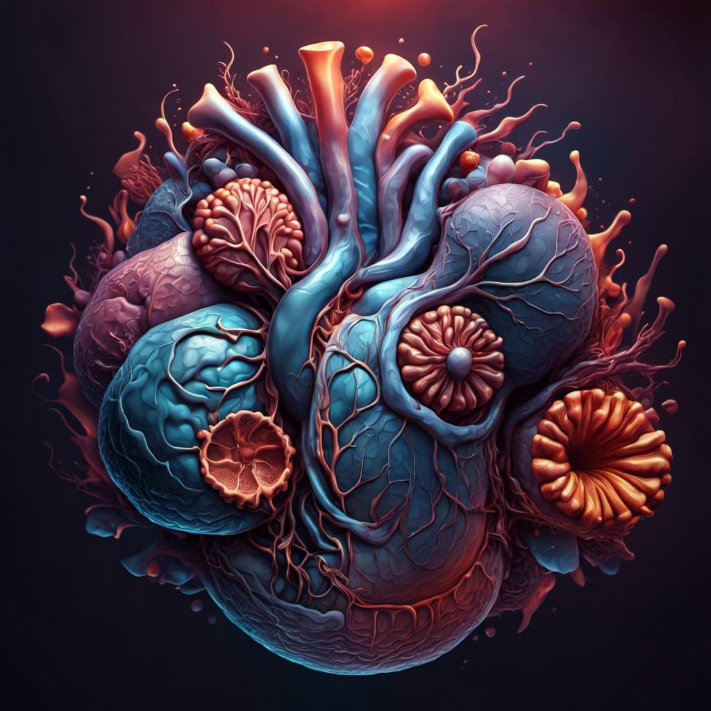 Hyperrealistic Concept Art of an Unknown Human Organ