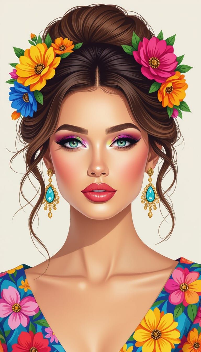 Elegant Frustrated Woman in Hyperdetailed 16K