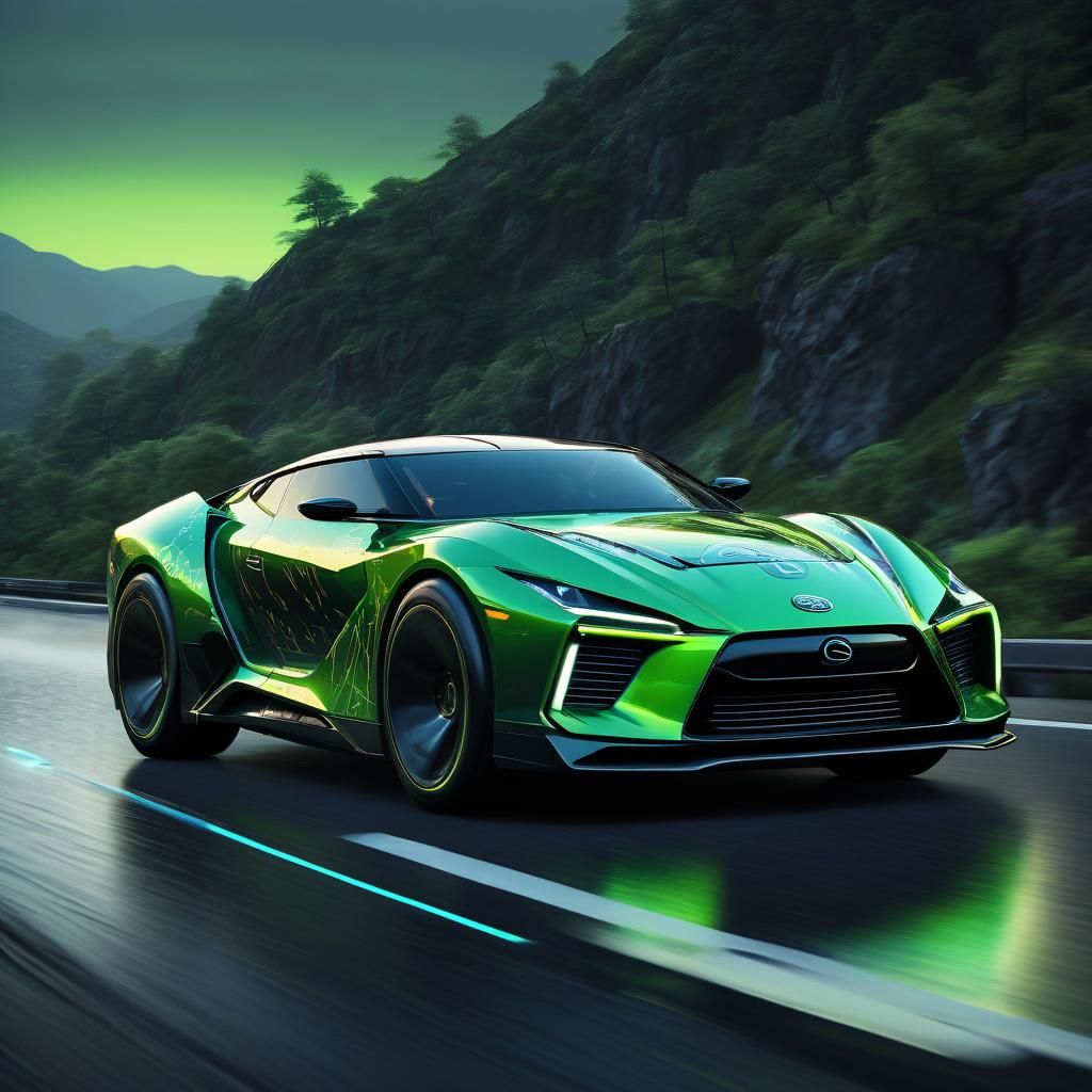 Sushi Roll Drives Open-Roof Car: Concept Art