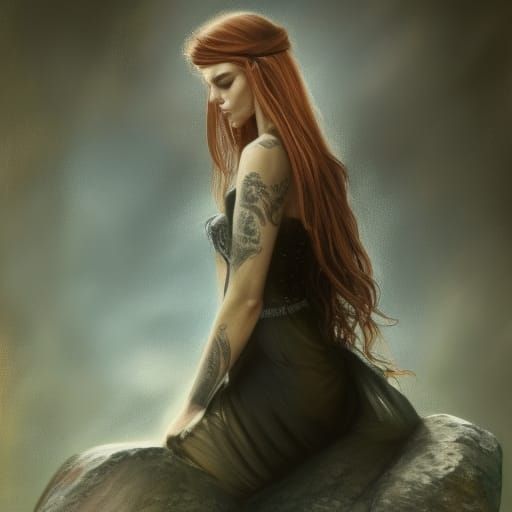 Rock Goddess Portrait in Hyperdetailed Digital Art