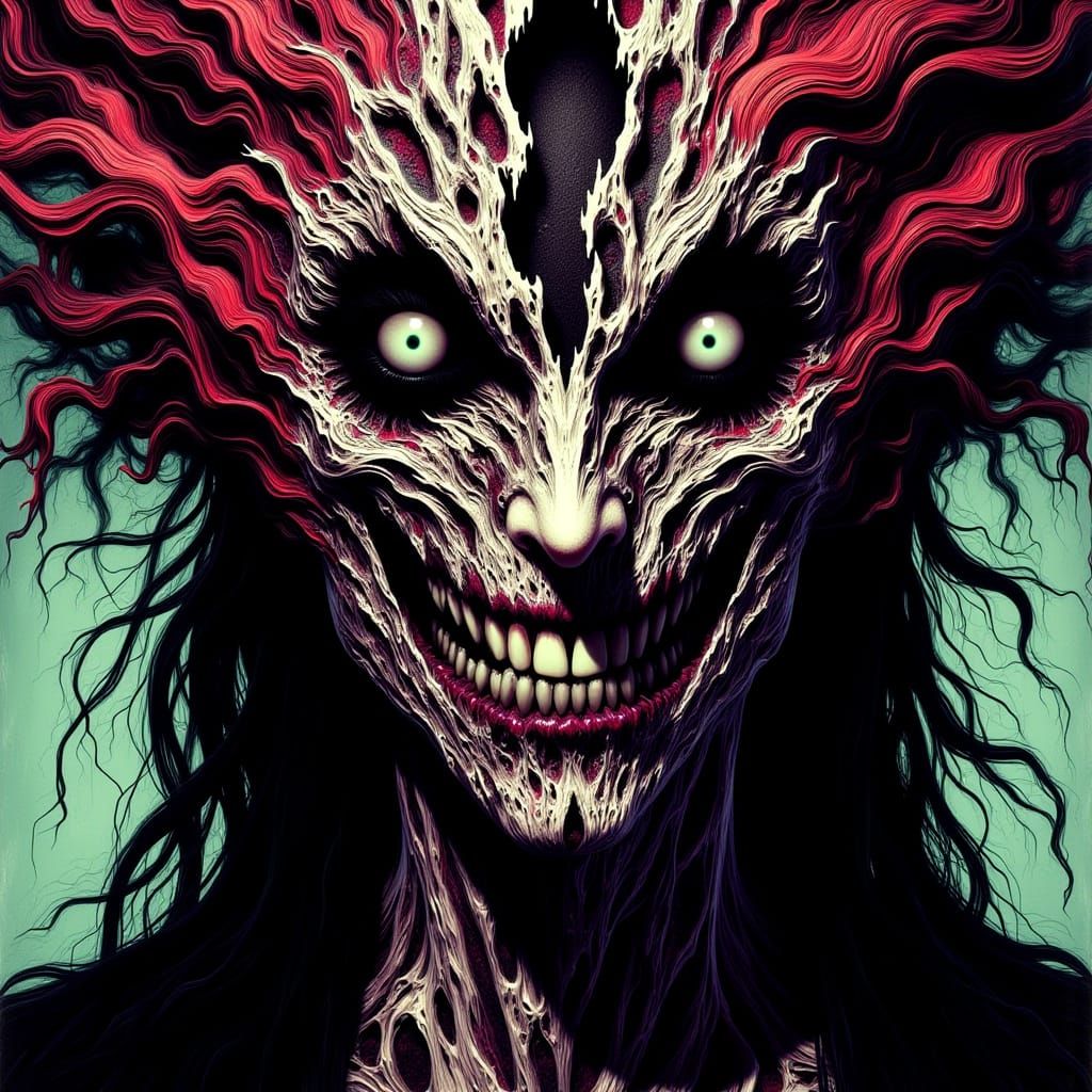 80s Anime Warrior Battling Eldritch Mind Parasite