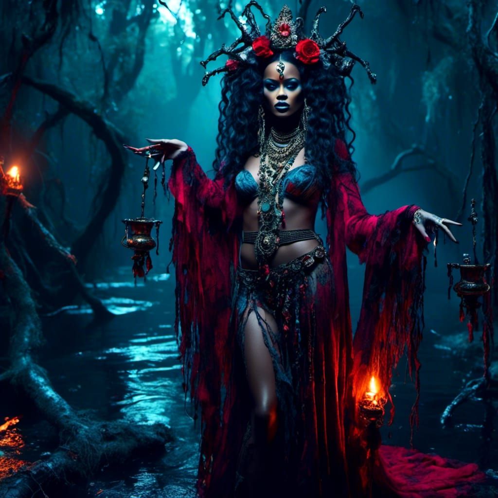Rihanna as Voodoo Queen in Bayou, HDR