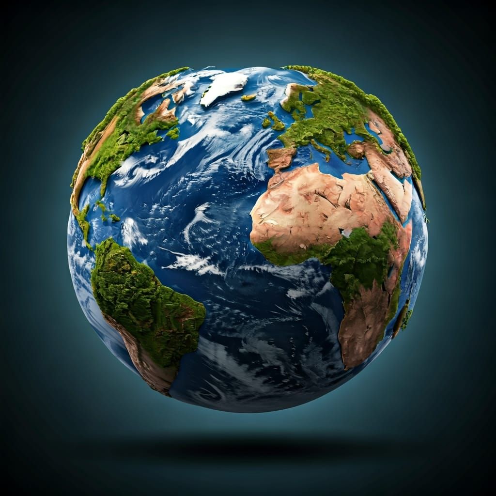 Earth Reversed Conceptual AI Art