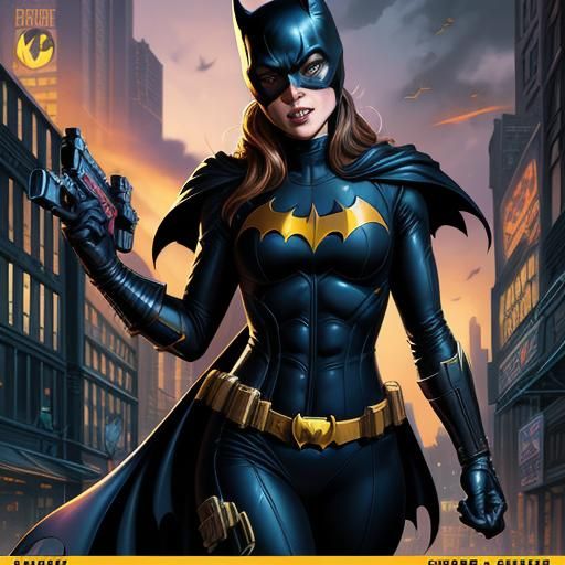 Batgirl Comic Book Art Illustration