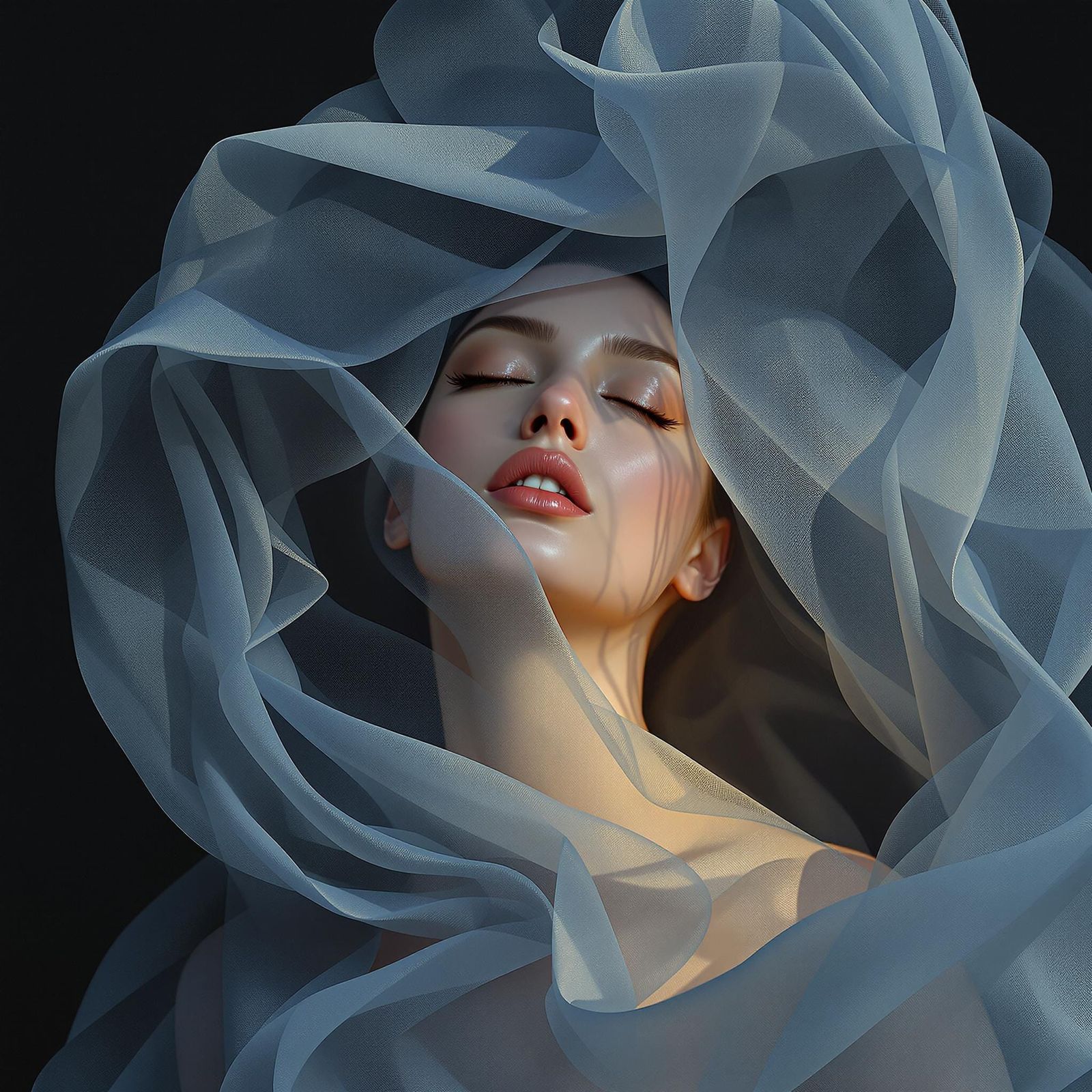 Ethereal Goddess in Dreamlike Serenity