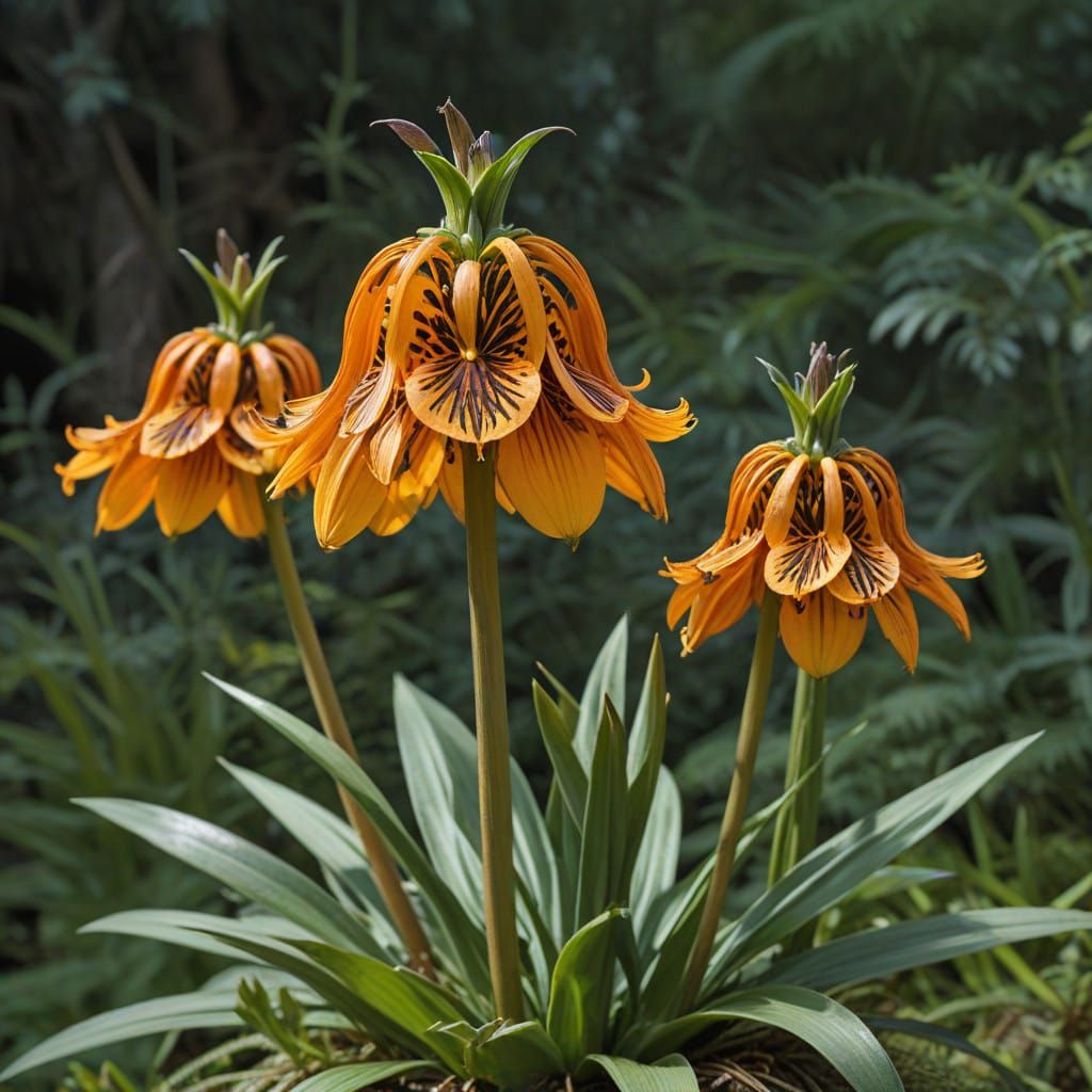 Spectacular Crown Imperial Blossoms in Vibrant Realism