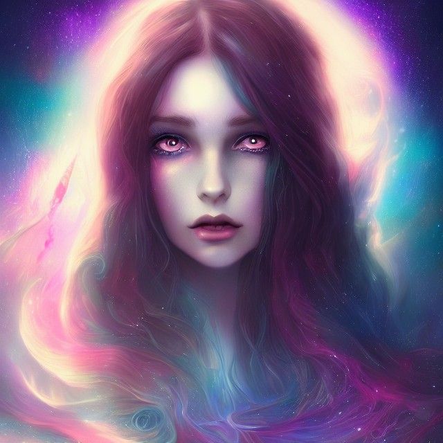Ethereal Starseed Portrait in Dittmann Style