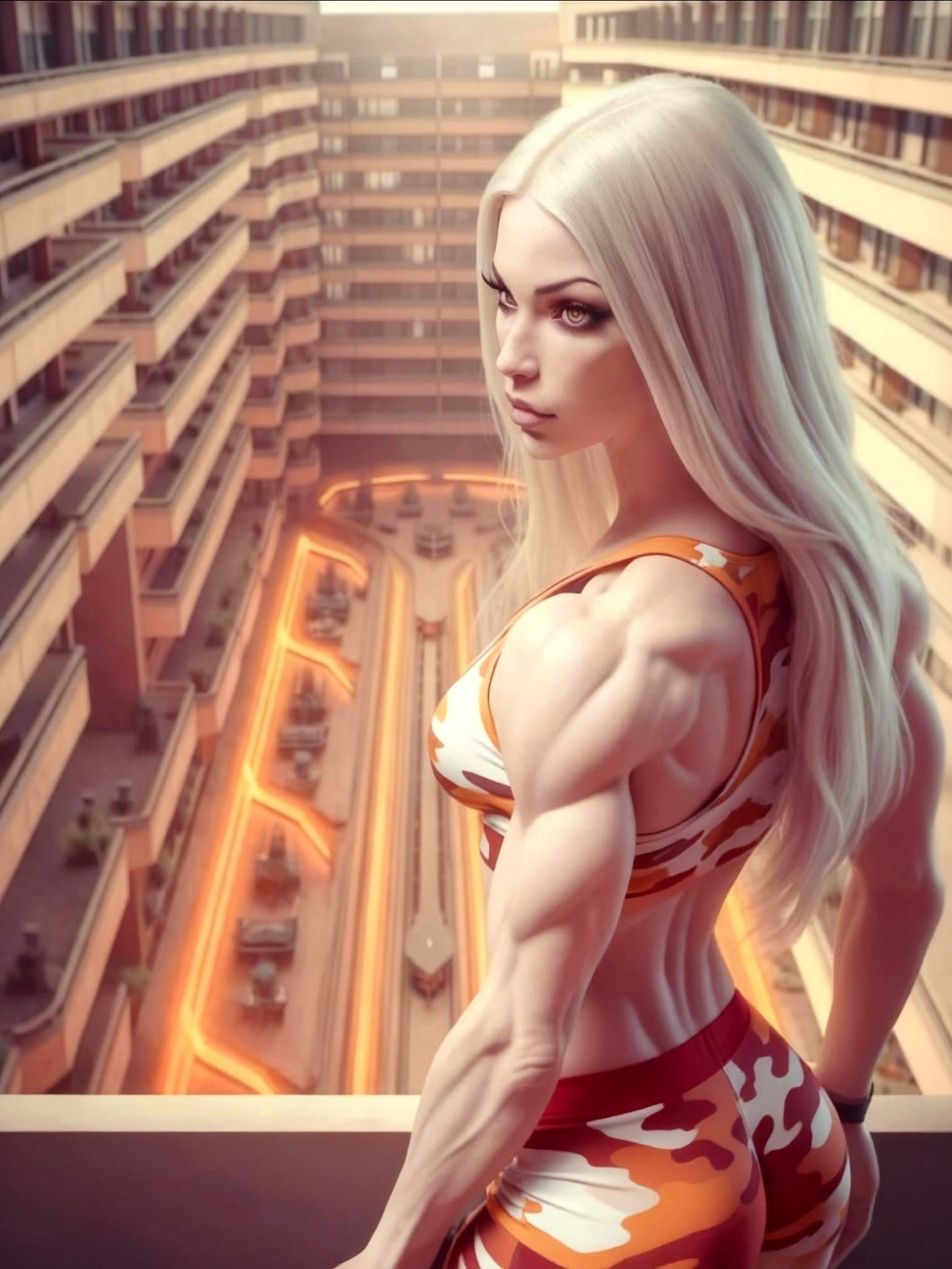 Alien Fitness Model in Venus Apartment