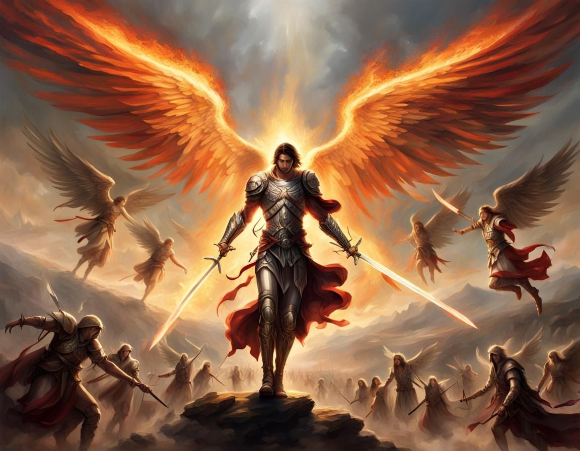 Archangel Michael Leads Heavenly Host in Epic Battle