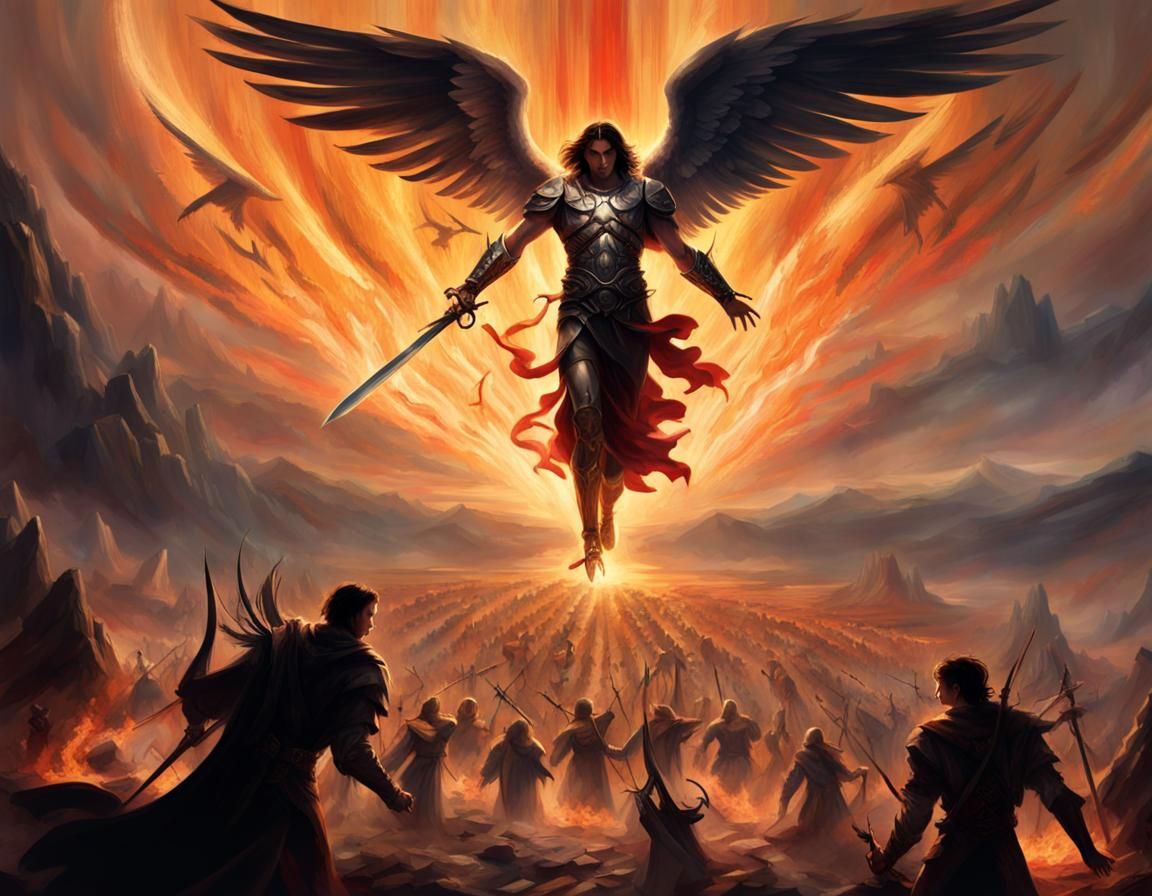 Archangel Michael Battles Dark Angel's Army
