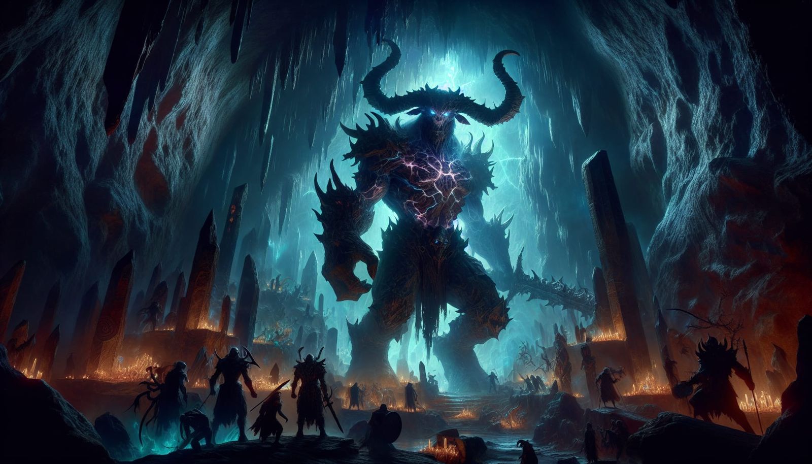 Undead Minotaur Zorta in Enchanted Crystal Cave